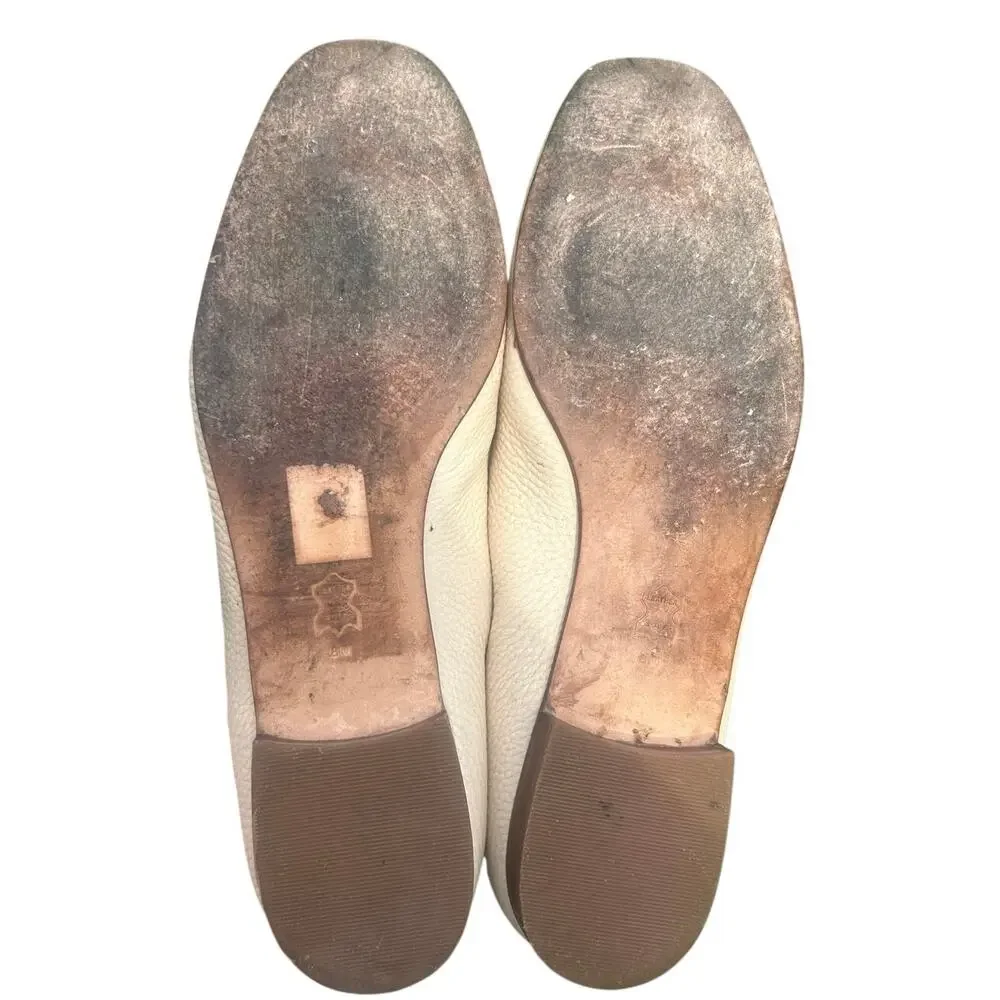 Tory Burch Mini Benton Charm Loafers Dulce De Leche Leather Gold Chain 8M